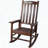 Oversized Wooden Porch Rocker Chair – High Back, Wide Seat & Tall Backrest for Indoor/Outdoor-285961209