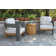 3 Pc. Modern Wicker Seating Group With Sintered Stone Accent Table