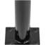 Garde-corps simple à 1 ou 2 rampes en acier noir Capacité de 441 lb de vernis de cuisson Escaliers élégants pour les marches extérieures avec boulons d'expansion et mèche