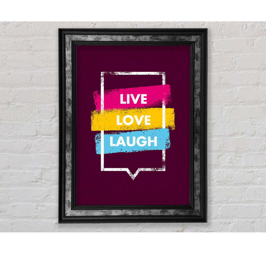 Live Love Laugh 2 - Einzelner Bilderrahmen Typografie