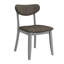 Chaises de salle à manger rembourrées de style Mid-Century avec pieds en bois massif (ensemble de 2)