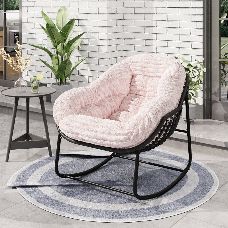Chaise Rockong, Rose