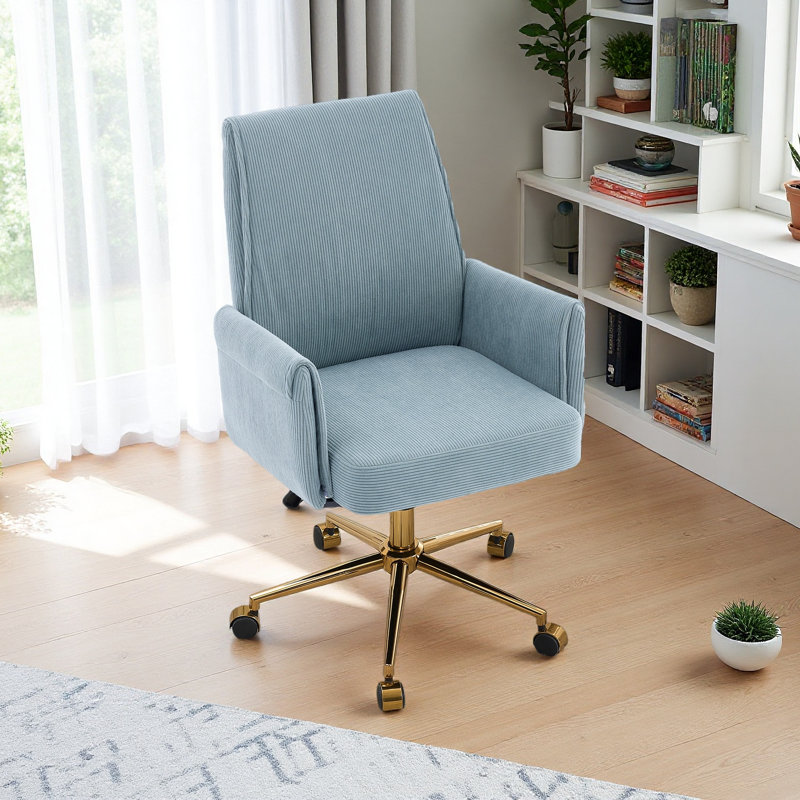 Mid-Back Liftable Office Chair And Ergonomically Designed, Is An Excellent Choice For Working, Studying Or Relaxing, Blue