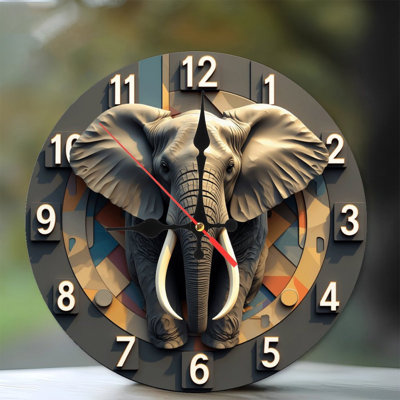 Horloge murale éléphant