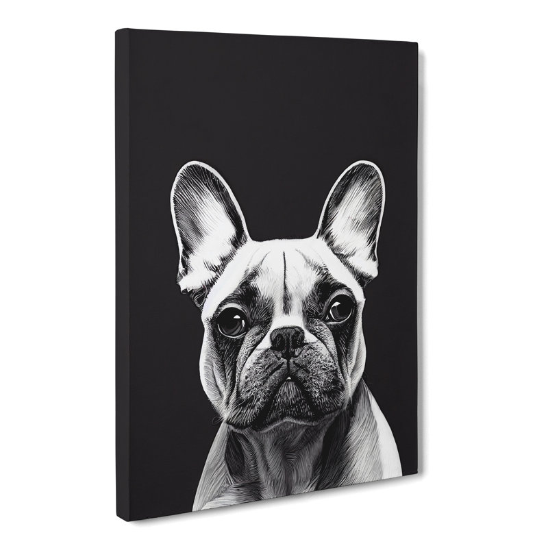 French Bulldog Conceptual - Wrapped Canvas, 50cm H x 35cm W x 3cm D