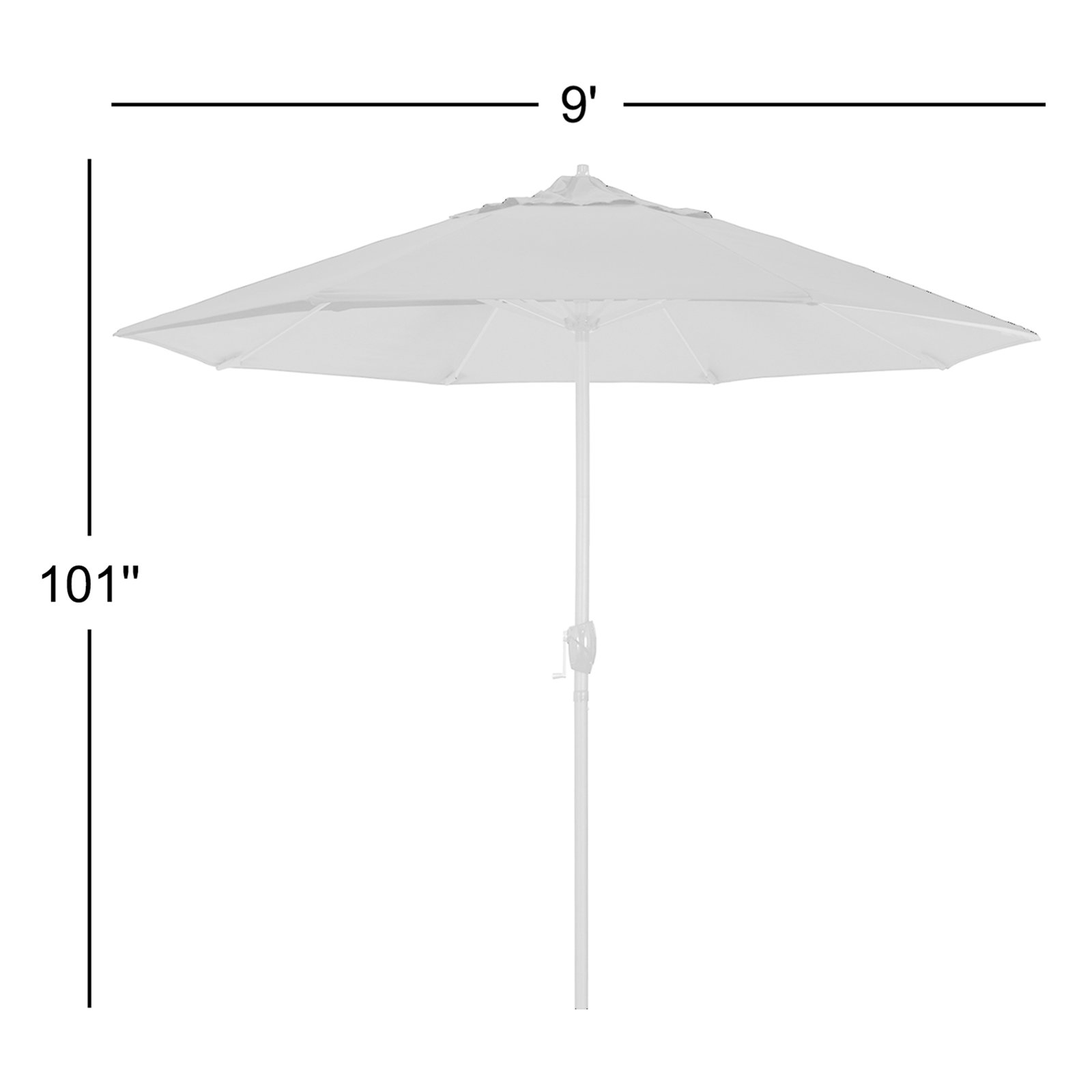Stevie 108'' Outdoor Umbrella, Pacific Blue Performance