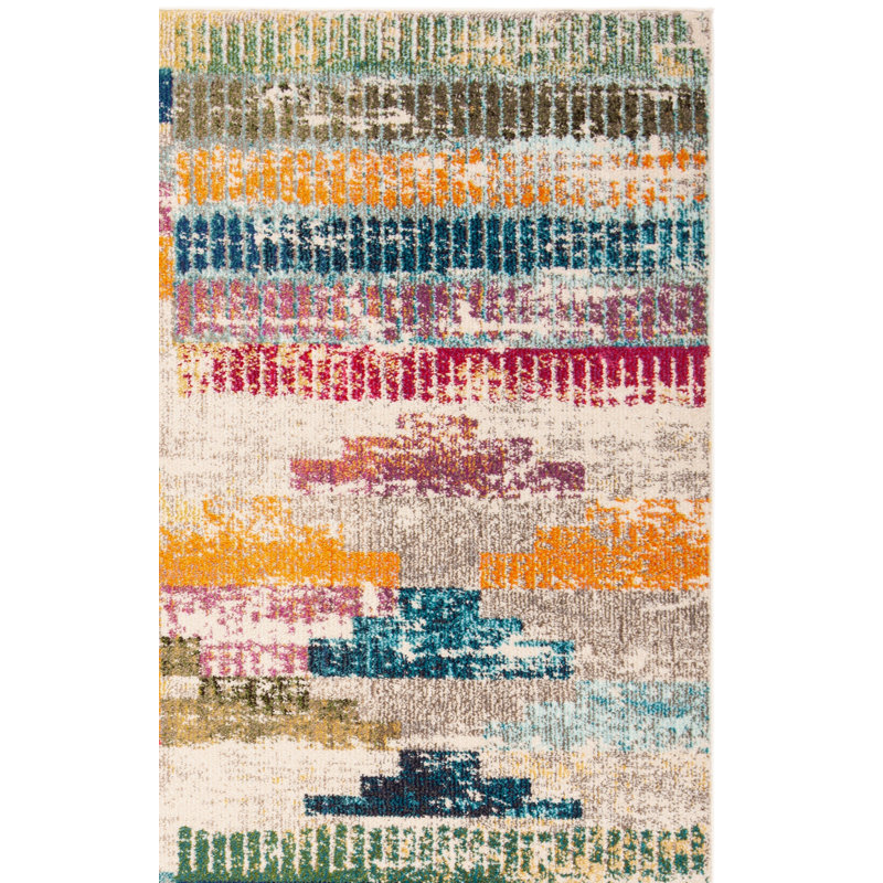 Felty Abstract Area Rug, Runner 2'2" x 12'