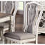 Chaises de salle à manger blanches et grises antiques (de 2), dossier, 2 chaises contemporaines élégantes, blanc / gris, assise moelleuse