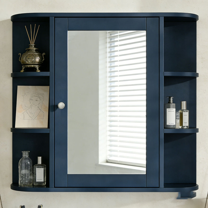Armoire de rangement pour salle de bain, Bleu