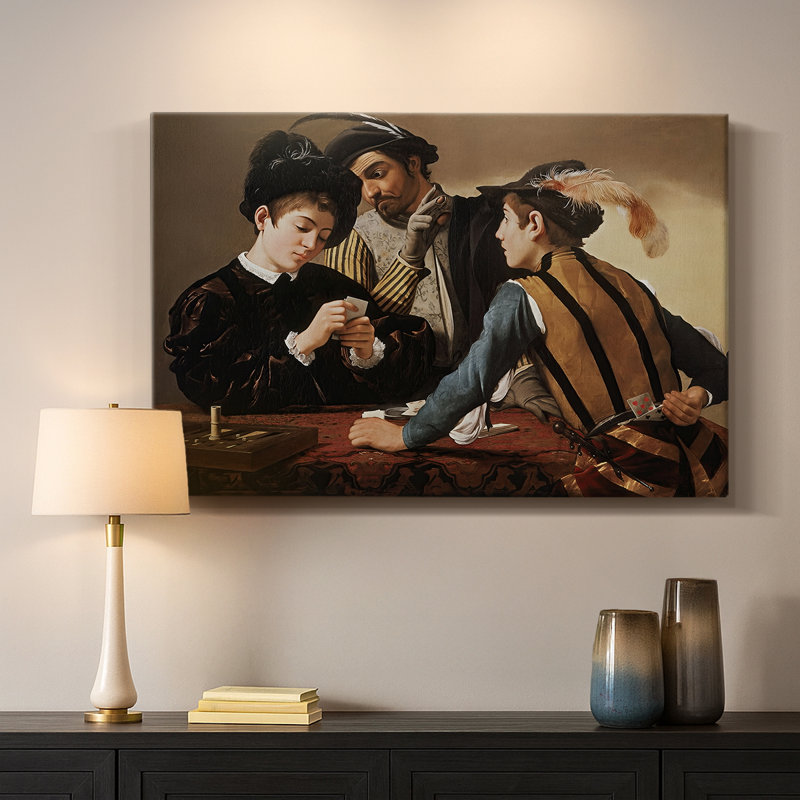 The Cardsharps-Caravaggio-Gallery Wrapped Canvas-c. 1594, 32 x 48