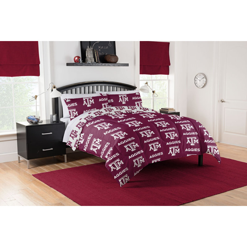 NCAA Rotary Bed In A Bag Set, Twin XL Comforter + 3 Additional Pieces