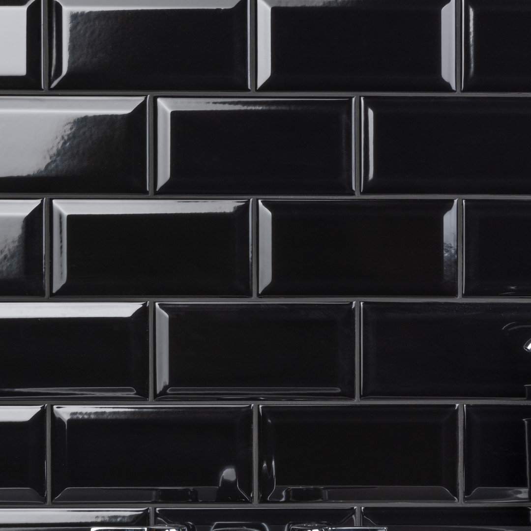 Crown Heights 3" x 6"Beveled Ceramic Subway Wall Tile Merola Tile 