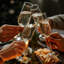 Flûtes à champagne, ensemble de 4 verres à champagne, élégantes flûtes à champagne en verre 8,5 oz, cadeau pour anniversaire, mariage, Noël, Saint-Valentin