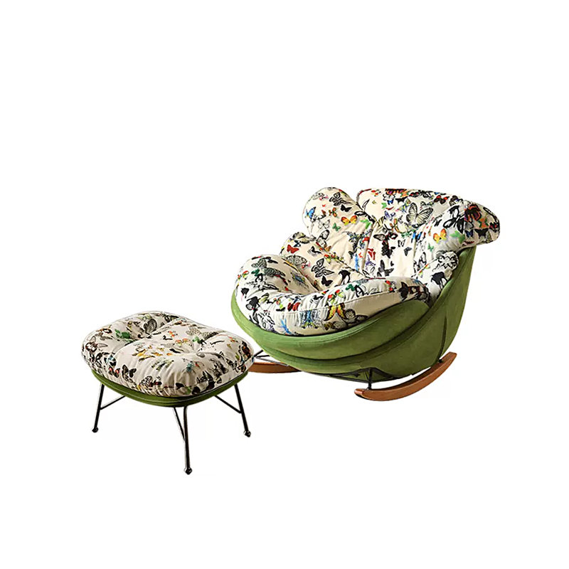 Chaise berçante moderne et décontractée, Vert