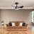 24" Small  Ceiling Fan with Light remote control ,Modern Low Profile black Ceiling Fan, 6-Speeds Quiet Reversible DC motor  for Bedroom,Kitchen-539811813