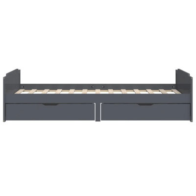 Addonis European Single (90 x 200 cm) Solid Wood Drawers Bed