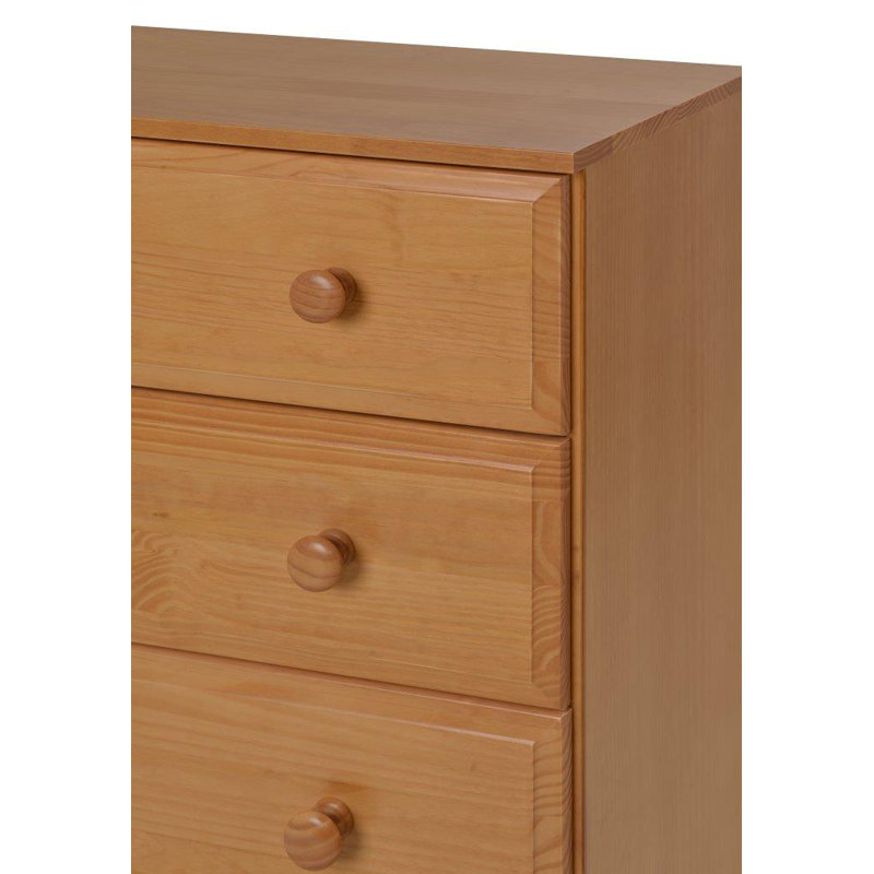 Commode 5 tiroirs Alayna, Naturel