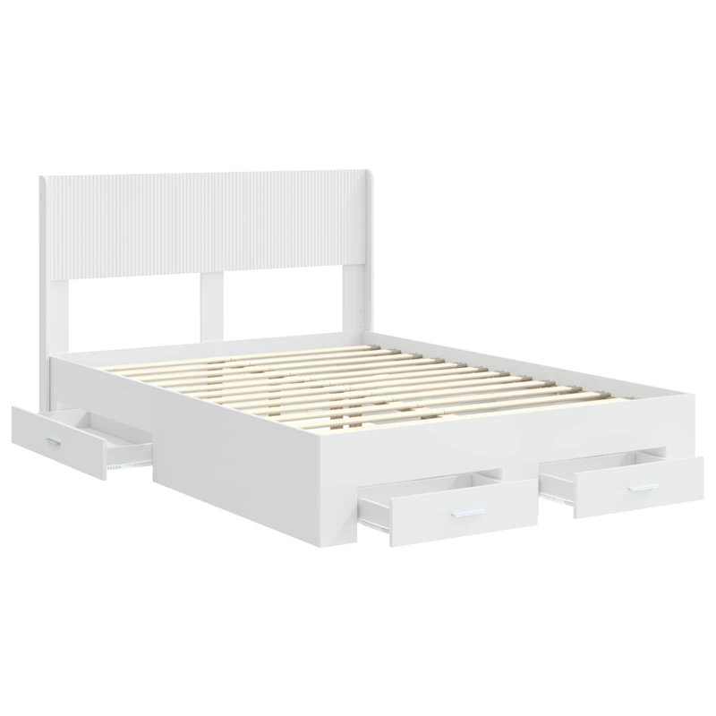 Bed Frame, 140 x 190 cm, White