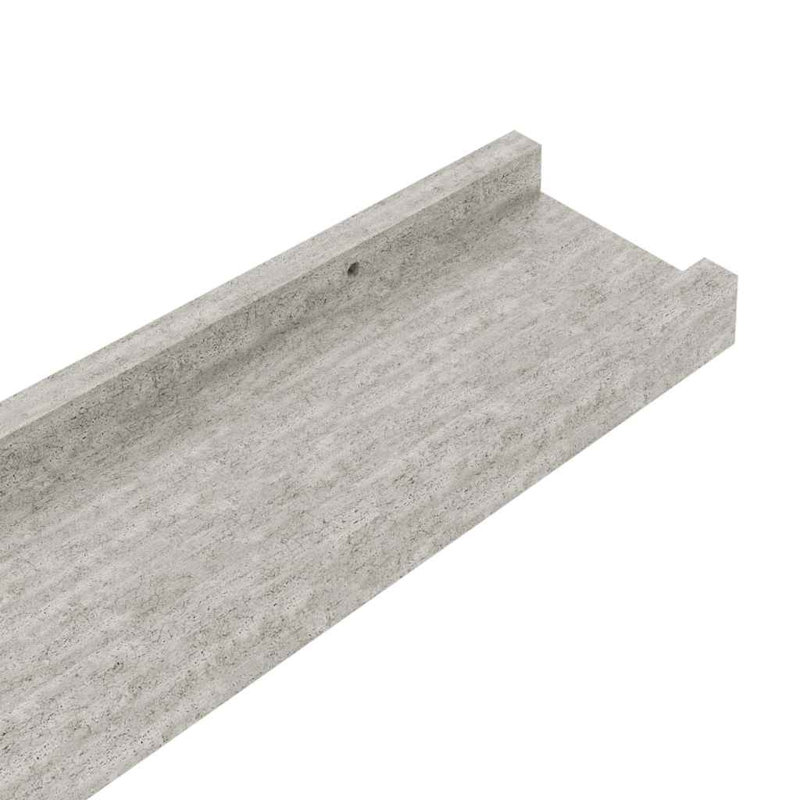 Floating Shelf, 1.2" H x 23.6" W x 3.5" D, Gray
