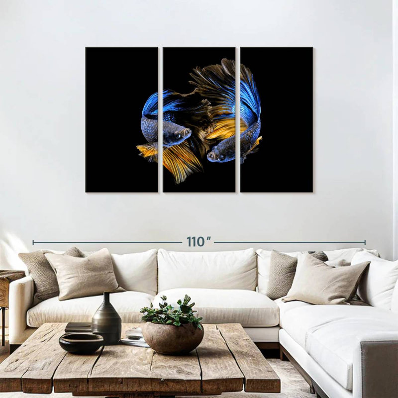 Brampt Neon Betta Fish, 48" H x 74" W