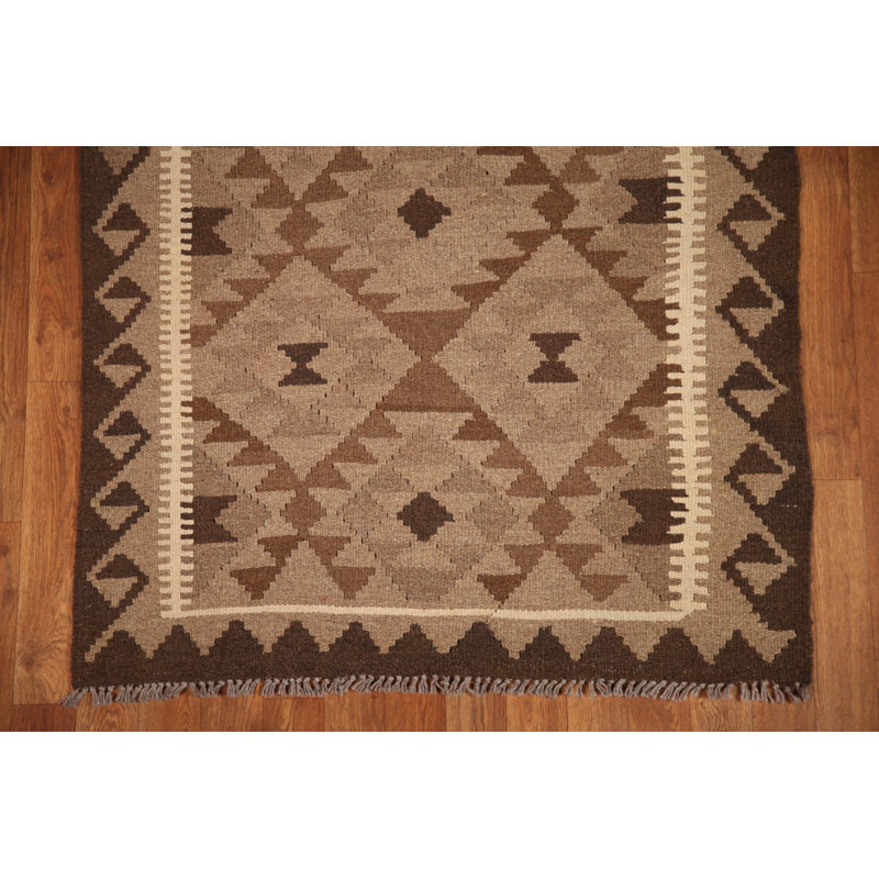 Kilim Reversible Wool Area Rug 3x5