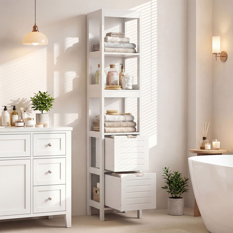 Freestanding Bathroom Cabinet, White