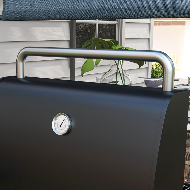 Chariot de barbecue avec bac à cendres à 5 niveaux
