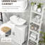 Armoire de salle de bain, blanche, tablette réglable pour un espace de rangement pratique avec option