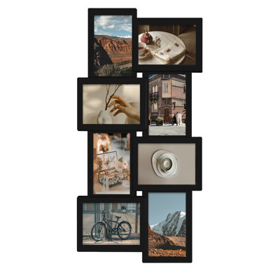 Picture Frame Collage Wall Decor - 8 Opening 4x6 Multi Photo Display