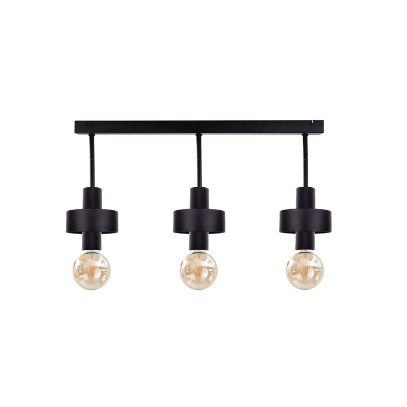 Berndien Semi Flush Mount, Black