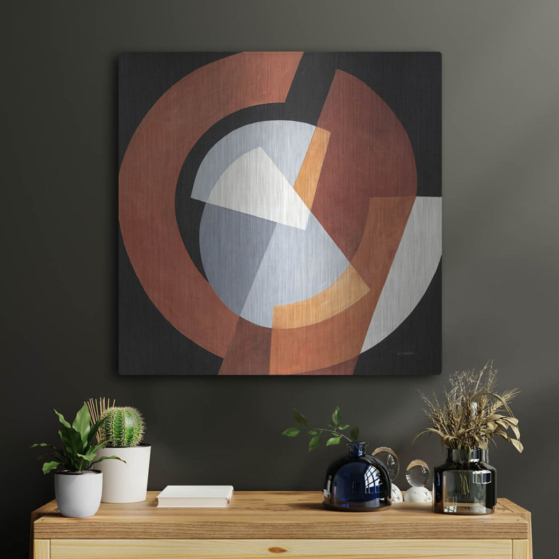 «Deconstruct 1» par Mike Schick, art mural en métal, 24 po x 24 po