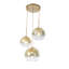 Lustre en verre de couleur dégradé 3 lumières 12 "3