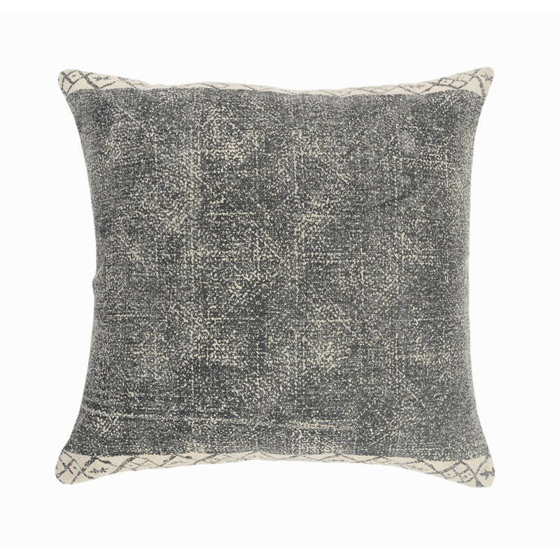Kalee Cotton Throw Pillow, Gray/White Geometric 1, Pillow Cover Only - No Insert