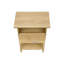 Table d'appoint simple à 2 niveaux de 18 pouces de largeur avec stratifié naturel et porte pour le salon de la chambre à coucher