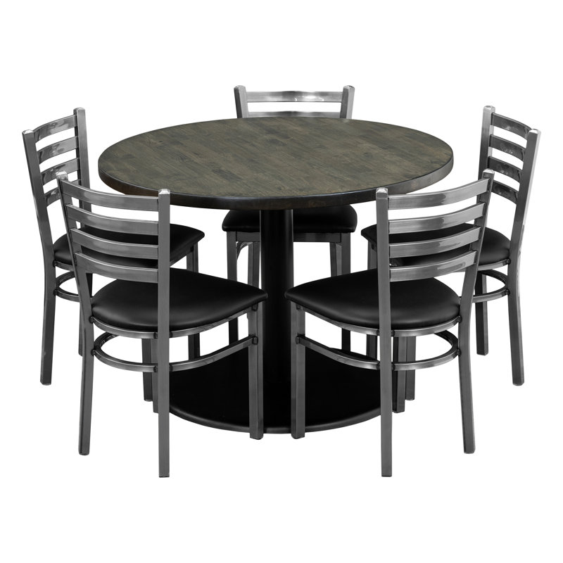 42" Round Table Dining Set, Gris