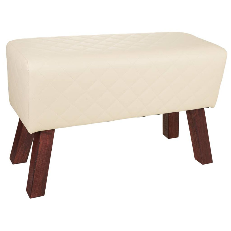 Manufactured Wood Accent Stool, Cream