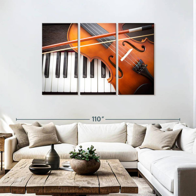 Abarca Violin And Piano Instruments, 48" H x 74" W