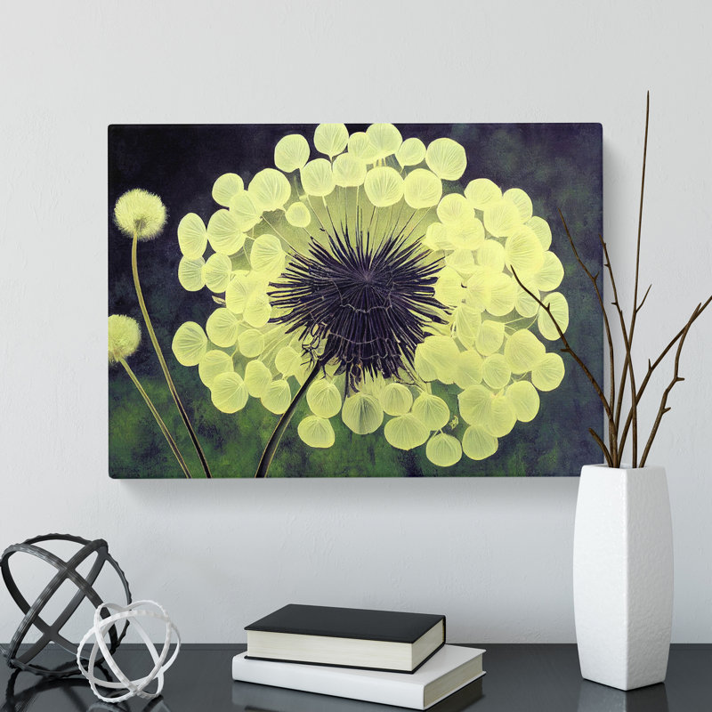 Captivating Dandelion Flowers - Wrapped Canvas Print, 50cm H x 76cm W x 3cm D