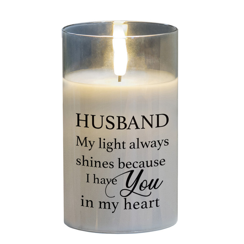 Flameless Jar Candle with Glass Holder