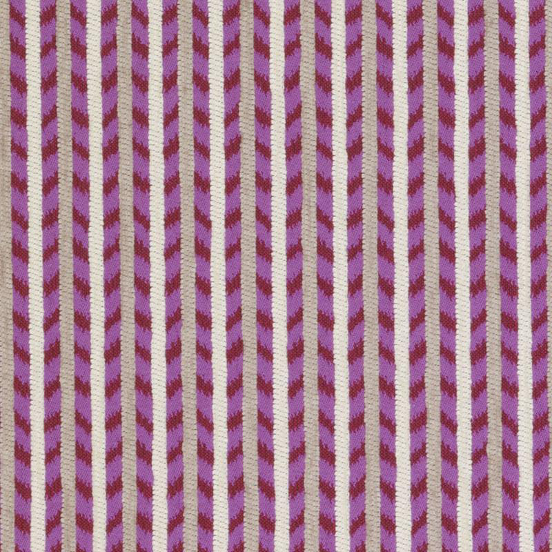 Tissu rayé Bailey & Griffin Influences Maluku, Prune / rouge
