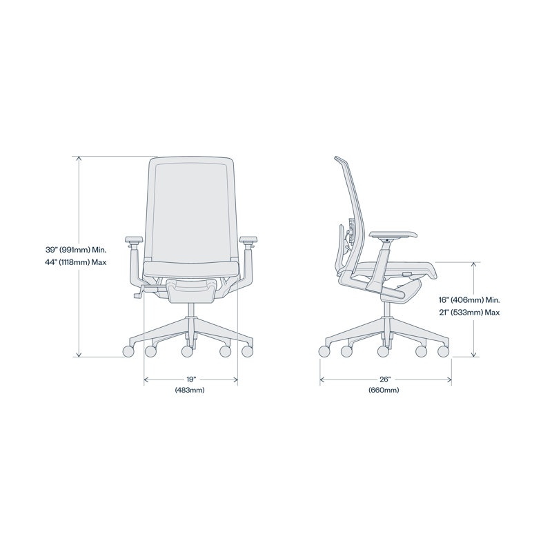 Haworth Very Mesh Ergonomic Task Chair, Slate
