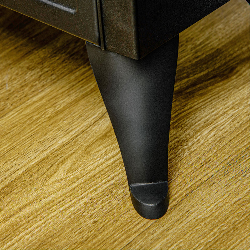 Alverta 15.25'' W Black Electric Fireplace