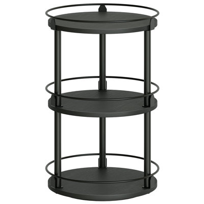 3-Tier Lazy Susan Organizer, Rotating Spice Rack, Spinning Organizer, Industrial Turntable Spice Rack Organizer for Cabinet