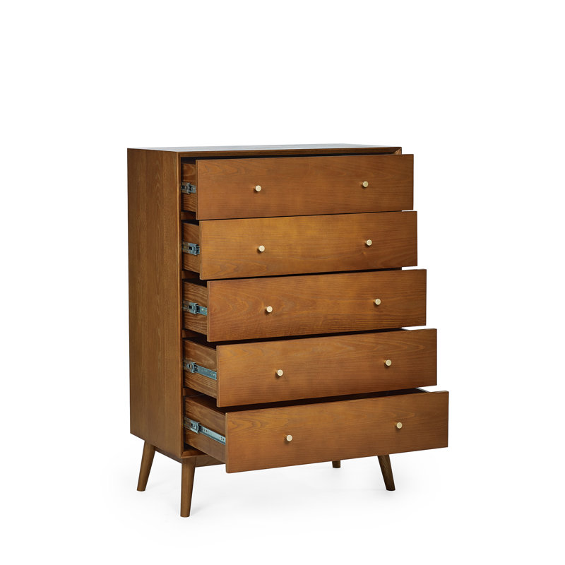 Barchov 84cm W 5 - Drawer Chest of Drawers