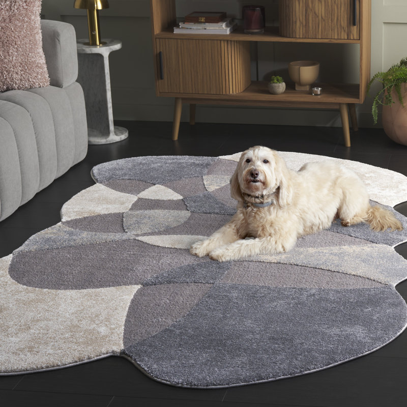 Tapis abstrait Contour 305 Performance, Nouveauté 5 pi 5 po x 7 pi 6 po