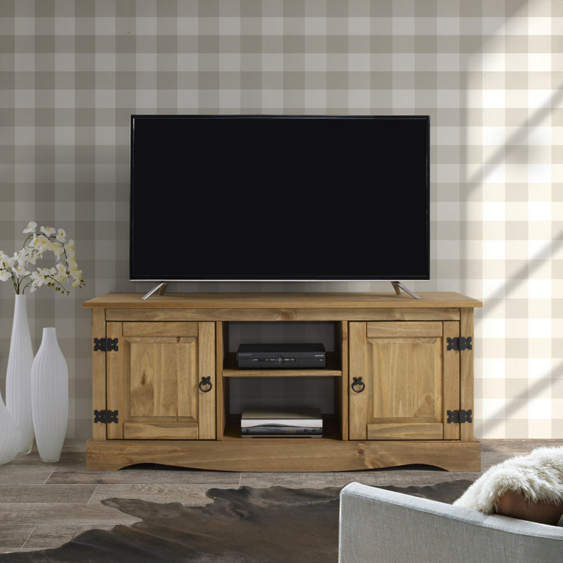 Aadhvik Unfinished TV Stand for TVs up to 43", Antique Brown
