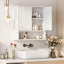 Armoire de salle de bain murale blanche-1491715491