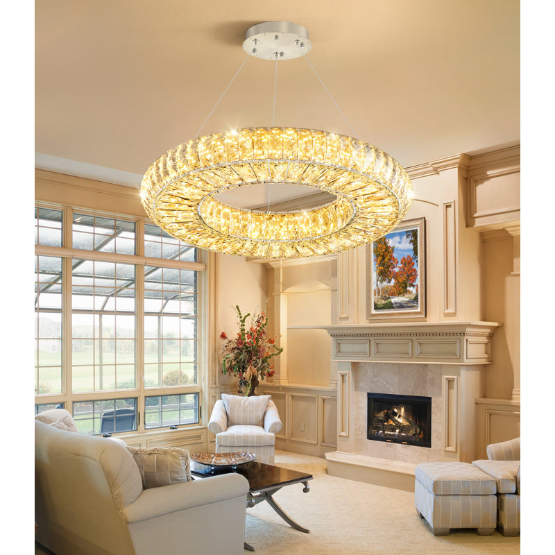 Lustre moderne 19,6 po, Silver