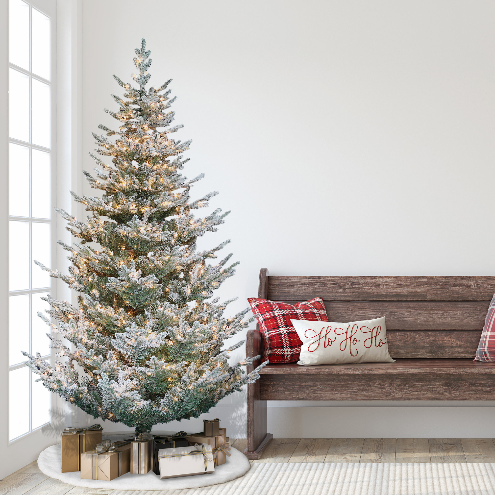 90' Lighted Artificial Spruce Christmas Tree