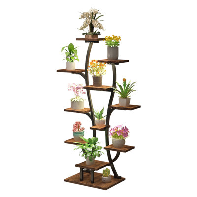 Plant Stand Indoor With Grow Lights, Indoor Plant Shelf, Metal Plant Flower Holder Stand, Vase Shape Plant Rack For Home, Patio,Plant Sta by George Oliver